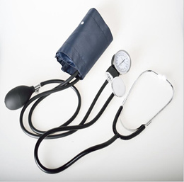 Stethoscope / manual blood pressure watch with stethoscope sphygmomanometer double tube double head