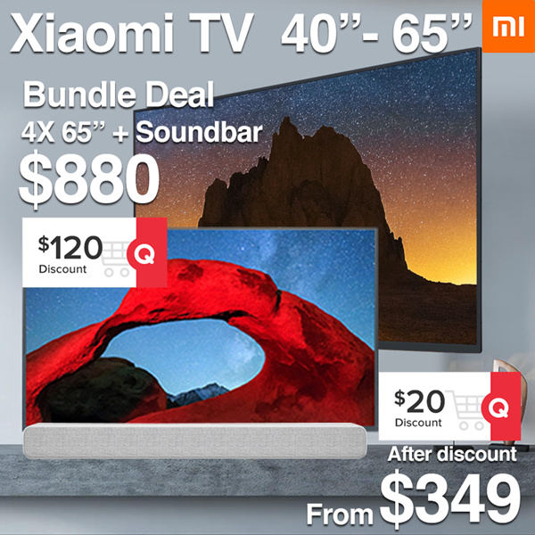 *SOUNDBAR BUNDLE DEAL*OFFICIAL RETAILER Xiaomi Smart Android 4K TV 40 43 50 55 65 Deals for only S$2200 instead of S$2200