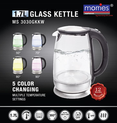 borosilicate glass kettle