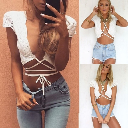 cut out bra top