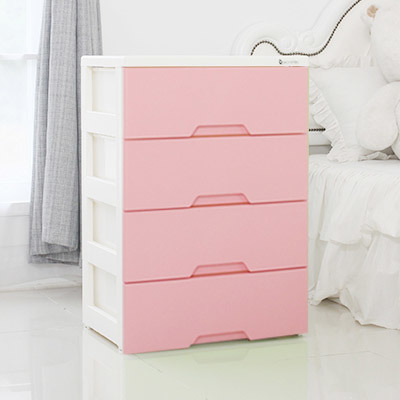 Qoo10 Plastic Storage Drawer Pink Color 4layer Furniture Deco