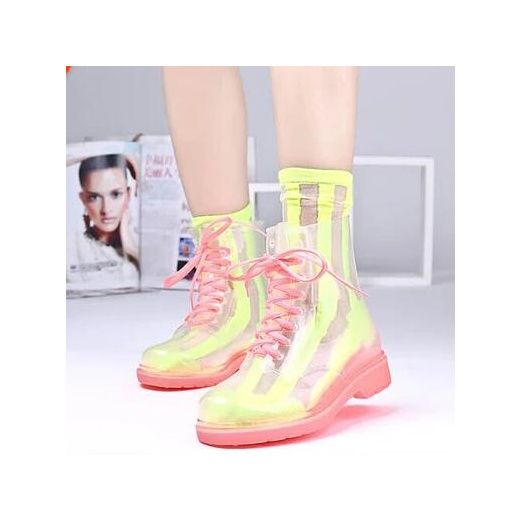 transparent jelly boots