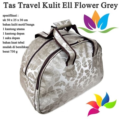 Tas Travel Kulit Ell Flower