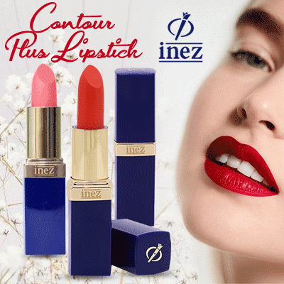 Inez Contour Plus Lipstick 24 warna pilihan