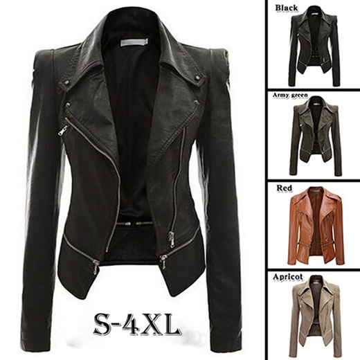 ladies leather coat with hood