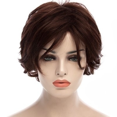 Qoo10 Western Style Fluffy Short Wavy Side Bang Noble Stylish