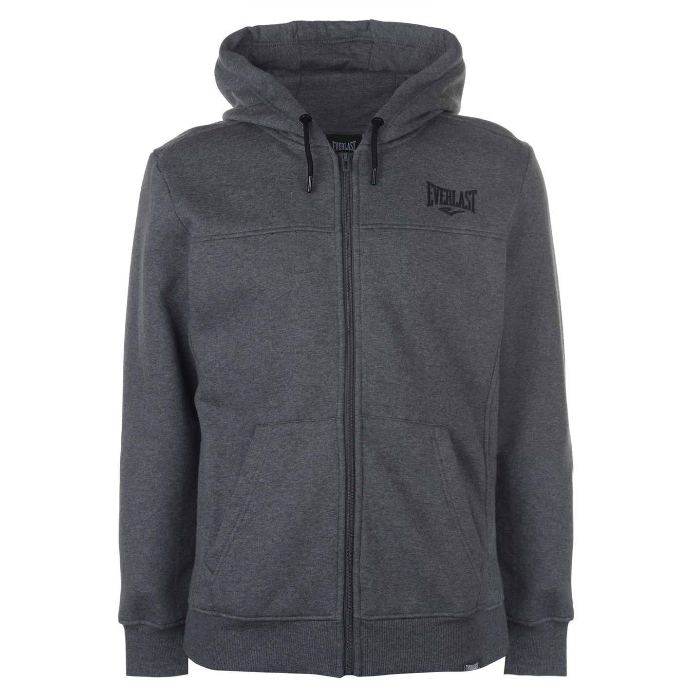 everlast fleece zip logo hoody mens