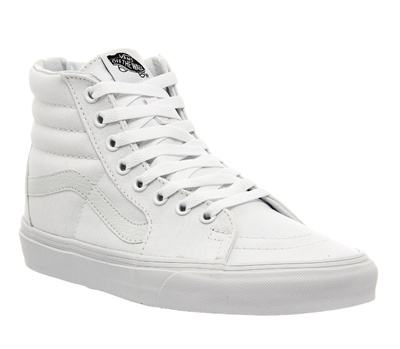 vans sk8 true white