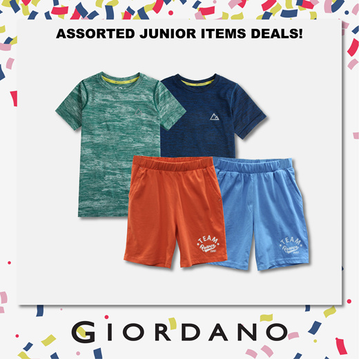 Qoo10 - Giordano Junior Drawstring Kids / : T-Shirt Fashion G-Motion Shorts