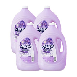 샤프란 섬유유연제 용기 릴렉싱아로마 3100ml X4개