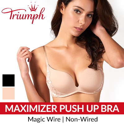 Maximizer Wired Push Up Bra in Black