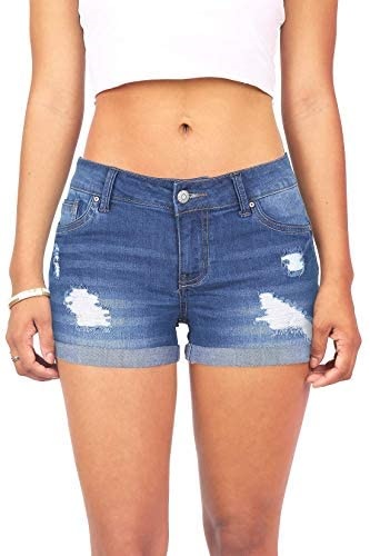 wax denim shorts