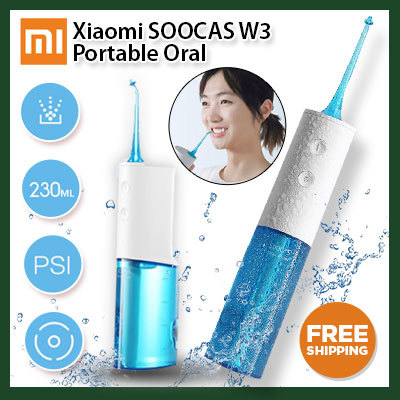 Xiaomi SOOCAS W3 Portabel Oral Irrigator USB Air Isi Ulang Flosser Gigi 3 Mode Irrigator