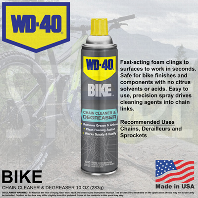 wd 40 clean bike chain