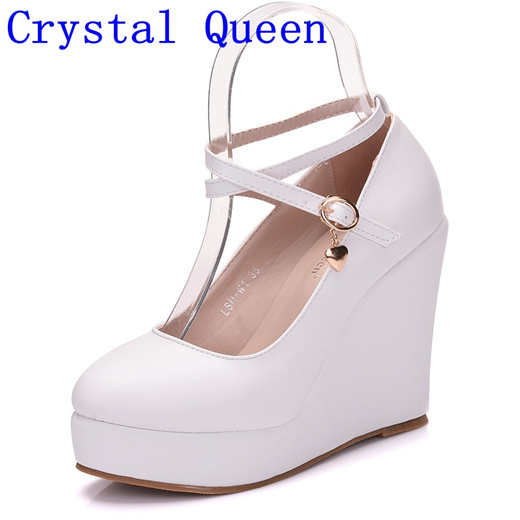 white high heel platform shoes
