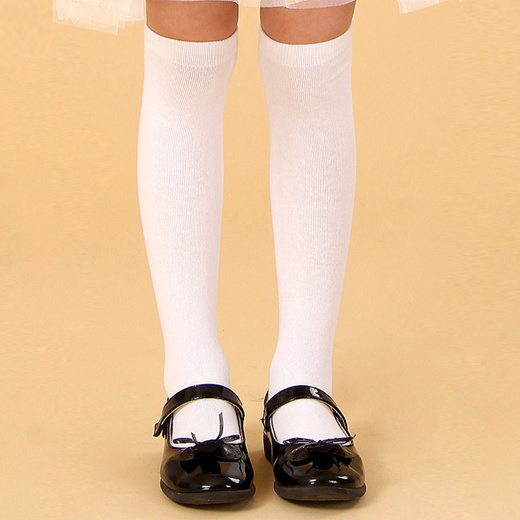 kids white knee socks