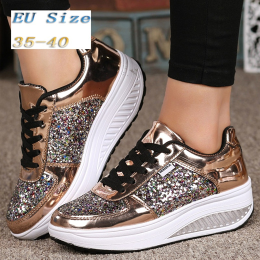 Women Sneakers Sequins Shake Shoes 