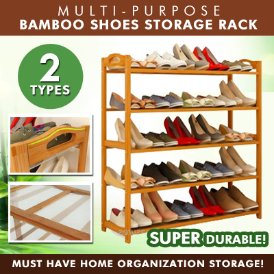 Qoo10 Bamboo Shoe Rack Furniture Deco