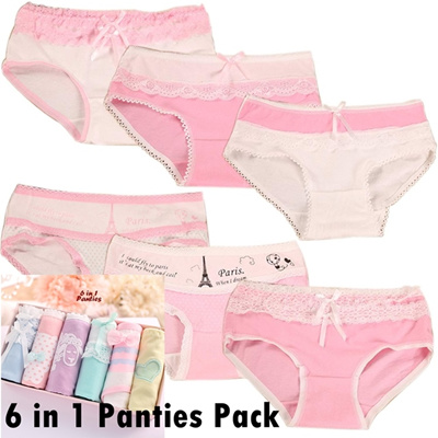 Qoo10 6 IN 1 PANTIES SET CELANA  DALAM  1 SET ISI 6pcs 