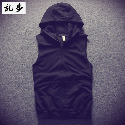 thin sleeveless hoodie