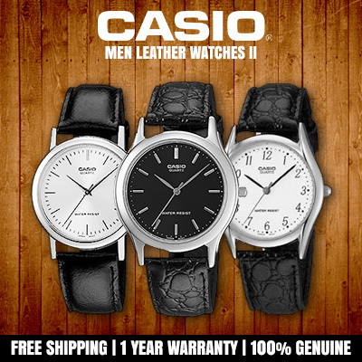 casio classic leather watch