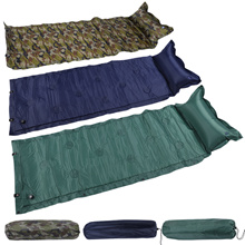 Self Inflating Camping Roll Mat Sleeping Bed Inflatable Pillow Air Mattress Bag Camping Pad Picnic B