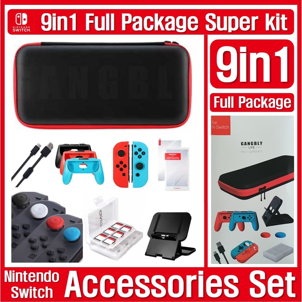 nintendo switch with all accessories