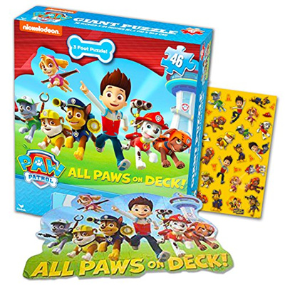 Paw Patrol Giant Floor Puzzle Set For Kids And Toddlers 3 Foot Puzzle 46 Pieces Bonus Stickers