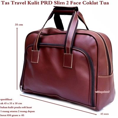 Tas Travel Kulit Suede PRD 2 Face Slim