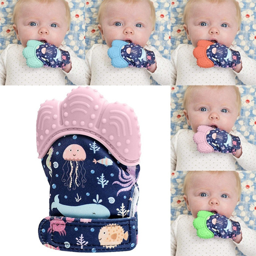 New Design Seaword Baby Silicone Mitts Teething Mitten Molars Glove Wrapper XI 