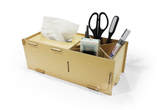 Qoo10 Kraft Paper Desk Organizer With Tissue Boxes Office Desk