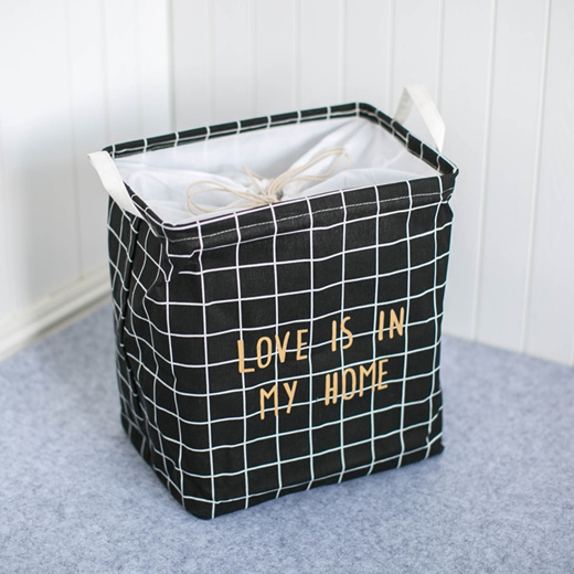 fabric covered laundry basket