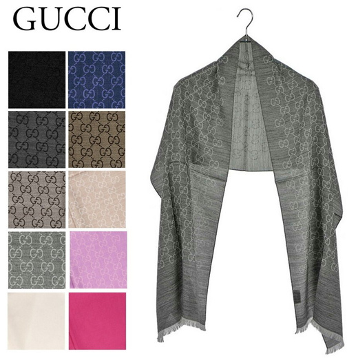 Two-tone scarf with logo pattern Gucci