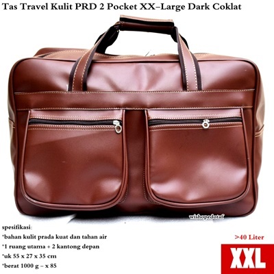 Tas Travel Kulit Suede PRD 2 Pocket XX