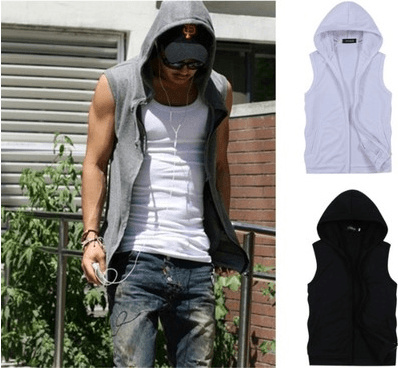 sleeveless t shirts for men with cap