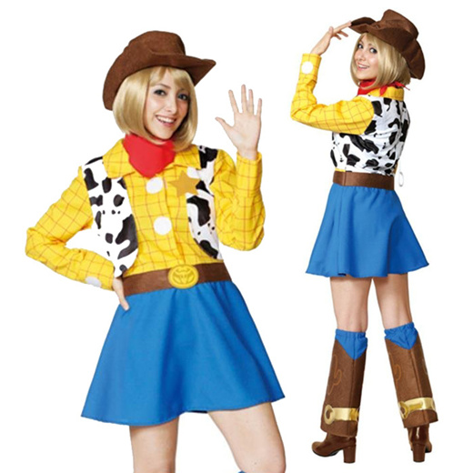 Qoo10 送料無料 ハロウィン ディズニー コスプレ 衣装 キャラクター 大人 レディース トイストーリー Adult Woody For Woman Baby Kids Fashio