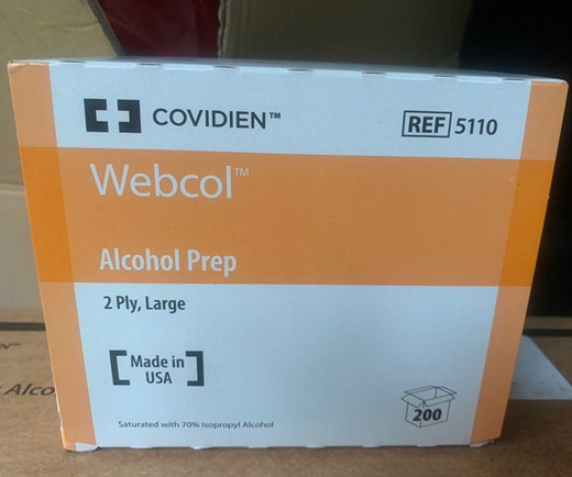 webcol alcohol swabs