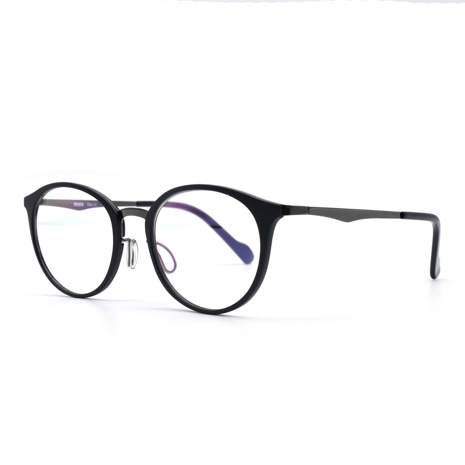 black clear frame glasses