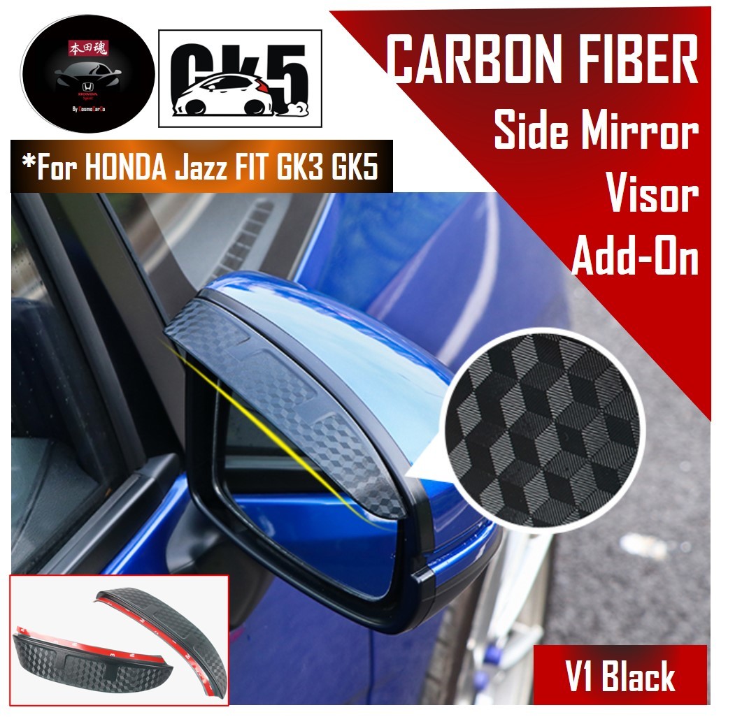 Qoo10 Sg Seller Honda Jazz Fit Gk3 Gk5 Side Mirror Carbon Fiber Visor Ant Automotive Ind