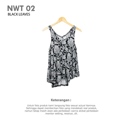 NWT 02 BLACK LEAVES