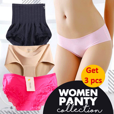Qoo10 - Get 3 pcs - Panties Celana Dalam Wanita Aneka 