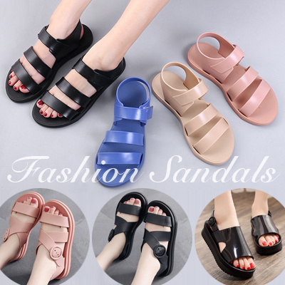 Buy 2 Free Shipping Fashion Jelly Sandals Flat Shoes Summer Non-slip Beach Shoes for Women Deals for only S$33.9 instead of S$33.9