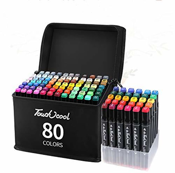 Munhwa Permanent Markers Pens, 8 Colors, Medium Point, Alcohol