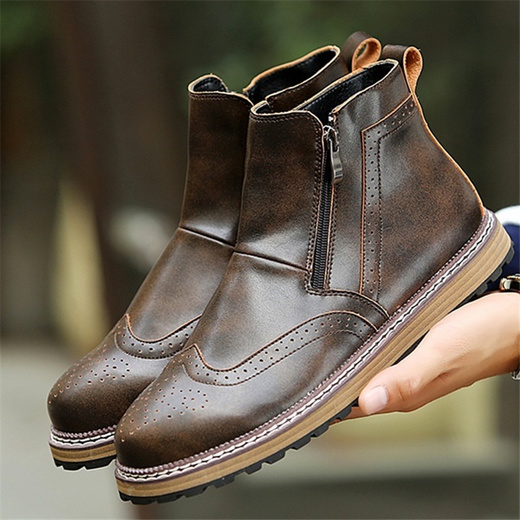 mens flat sole boots