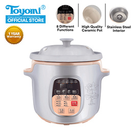 Toyomi 0.8L Electric Rice Cooker & Warmer with Stainless Steel