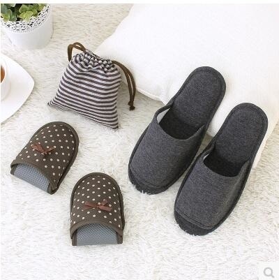 Hotel Travel portable folding slippers winter indoor slippers slip waterproof pouch Deals for only S$20 instead of S$20
