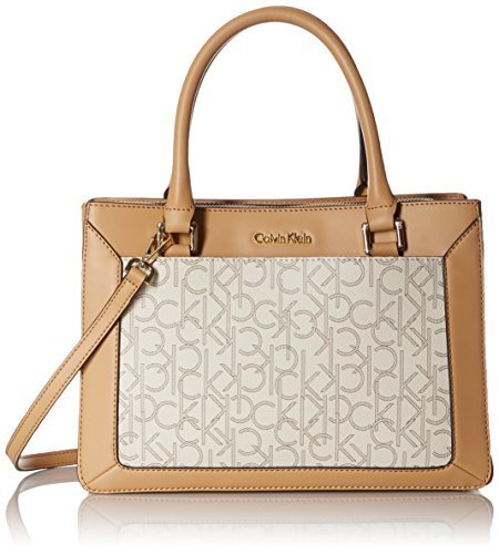 calvin klein hudson monogram satchel