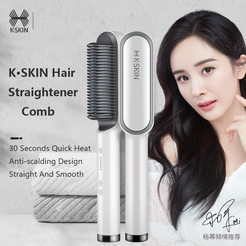 Qoo10 - K·SKIN KD380 Electric Hair Straightener Brush Hair Straightener ...