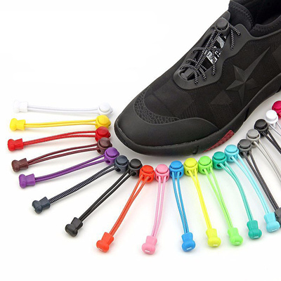 1Pc Unisex Round Latex No Tie Locking Shoelaces For Sneakers New Multi-Color ! 