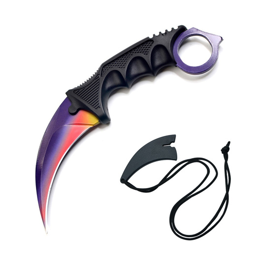 Qoo10 - Outdoor Survival Karambit Gradient Color Camping Hunting 